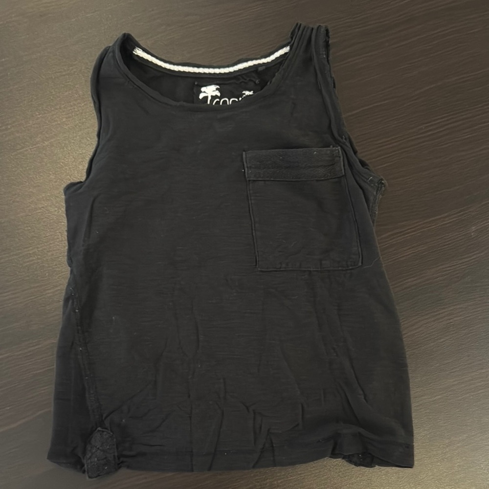 Zara Black Tank Top Casual Cotton Essential